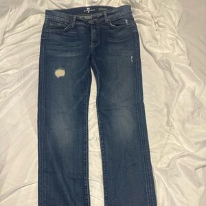 7 For All Mankind Blue Slim Jeans